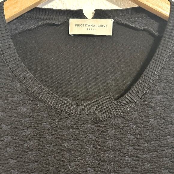 Piece D’Anarchive Wool Sweater size XS Midnight Blue Removable Sleeves Rare - Picture 2 of 14